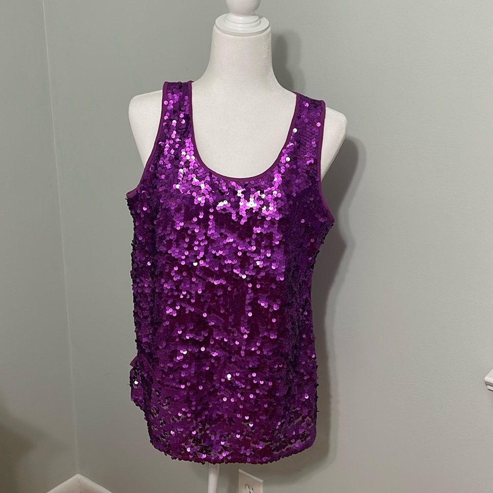 Ann Taylor Loft Sequin Top - Medium